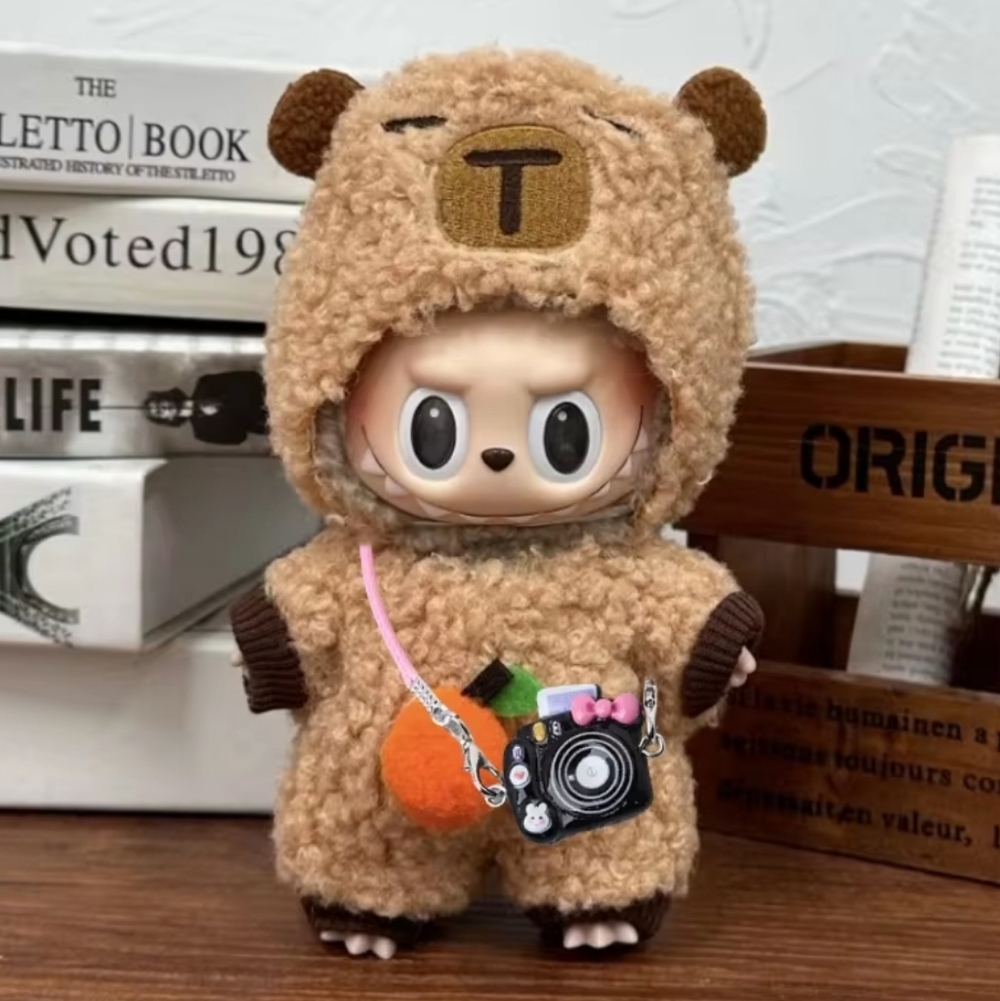 Capybara Costume Clothing Outfit For Labubu, Doll Is Not Included